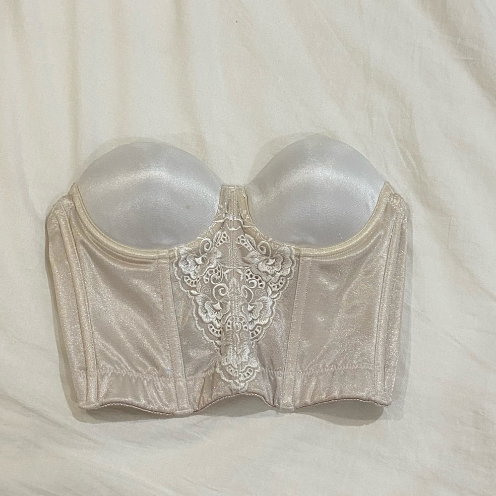 vintage pale pink corset with super cute design